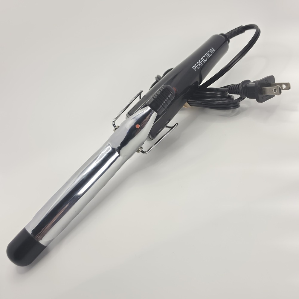 Vintage Perfection Hair Curling Iron Model EV140 Dry Styling Tool Black Chrome